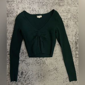 Emerald green Pacsun sweater with v-neck